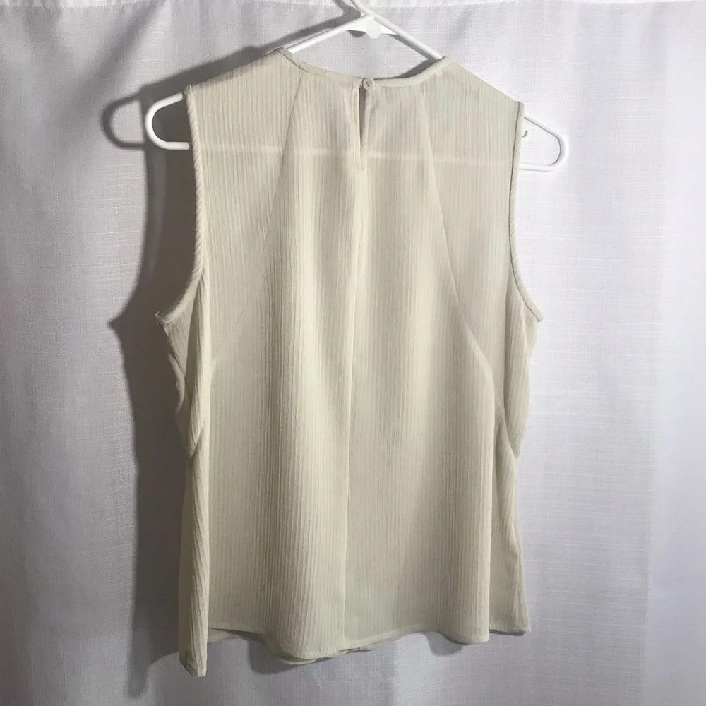 JONES NEW YORK Women's Size 6 Small Beige Sleeveless Tank Top Blouse - Picture 6 of 11